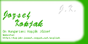 jozsef kopjak business card